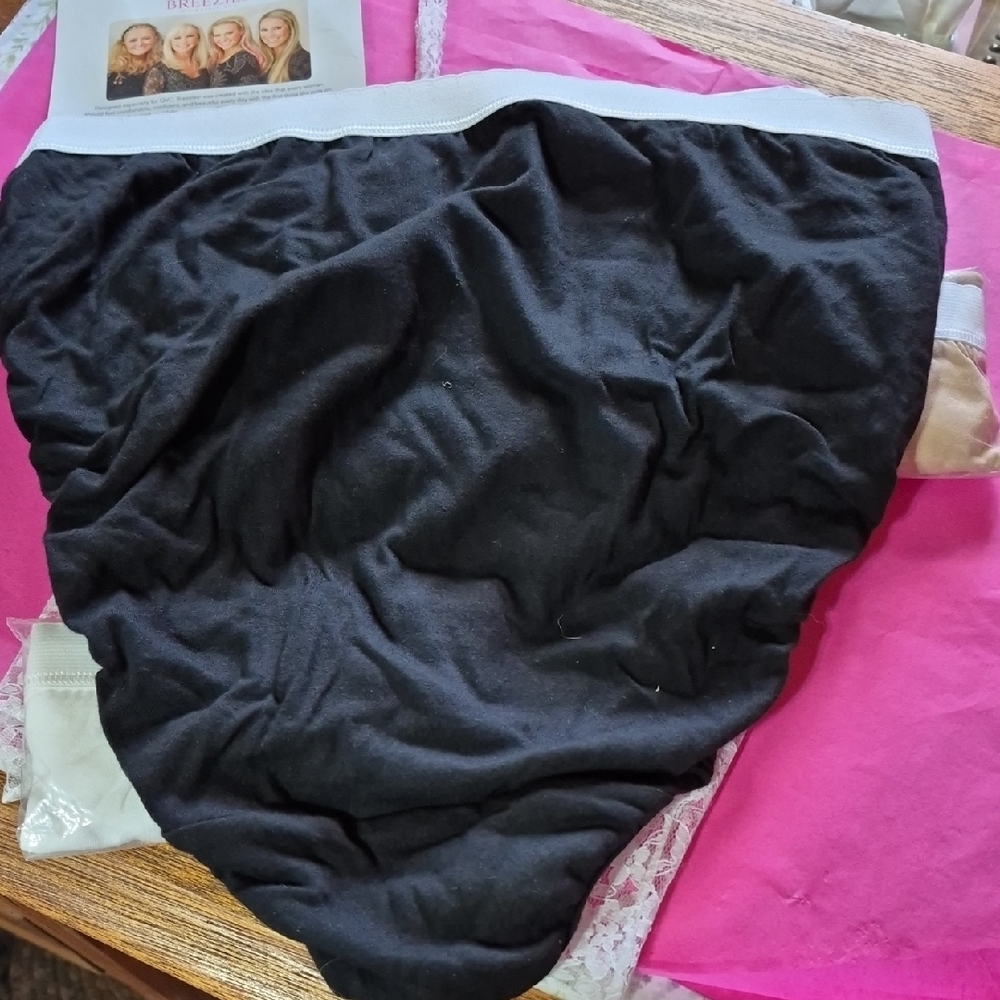 Breezies Women's Panties Set - Black, White, Tan - Picture 5 of 7